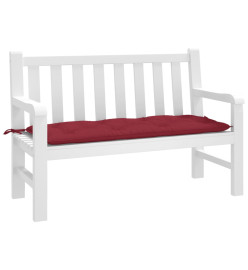 Coussin de banc de jardin rouge bordeaux 120x50x7 cm