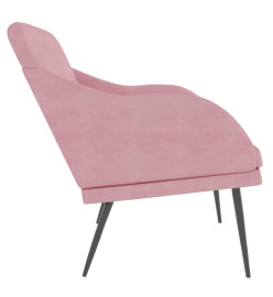 Banc Rose 110x76x80 cm Velours