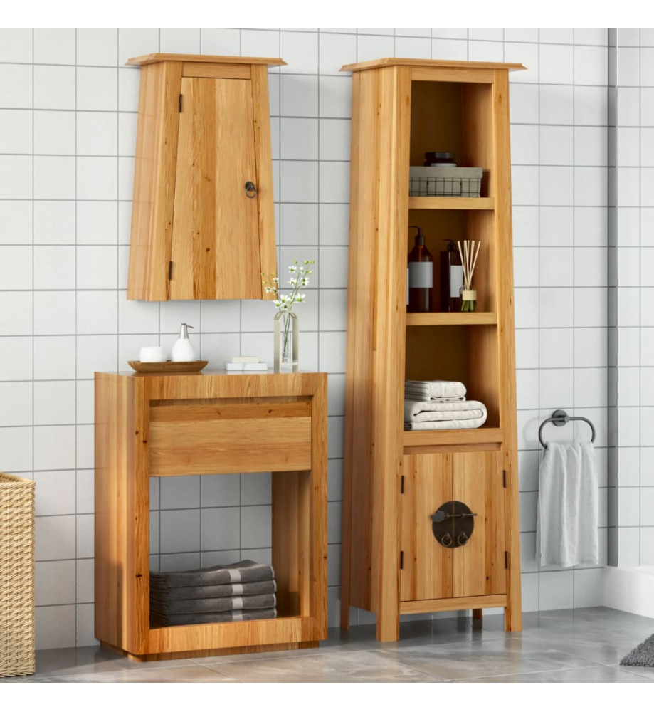 Ensemble de meubles de salle de bain 2 pcs bois de pin massif