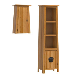 Ensemble de meubles de salle de bain 2 pcs bois de pin massif