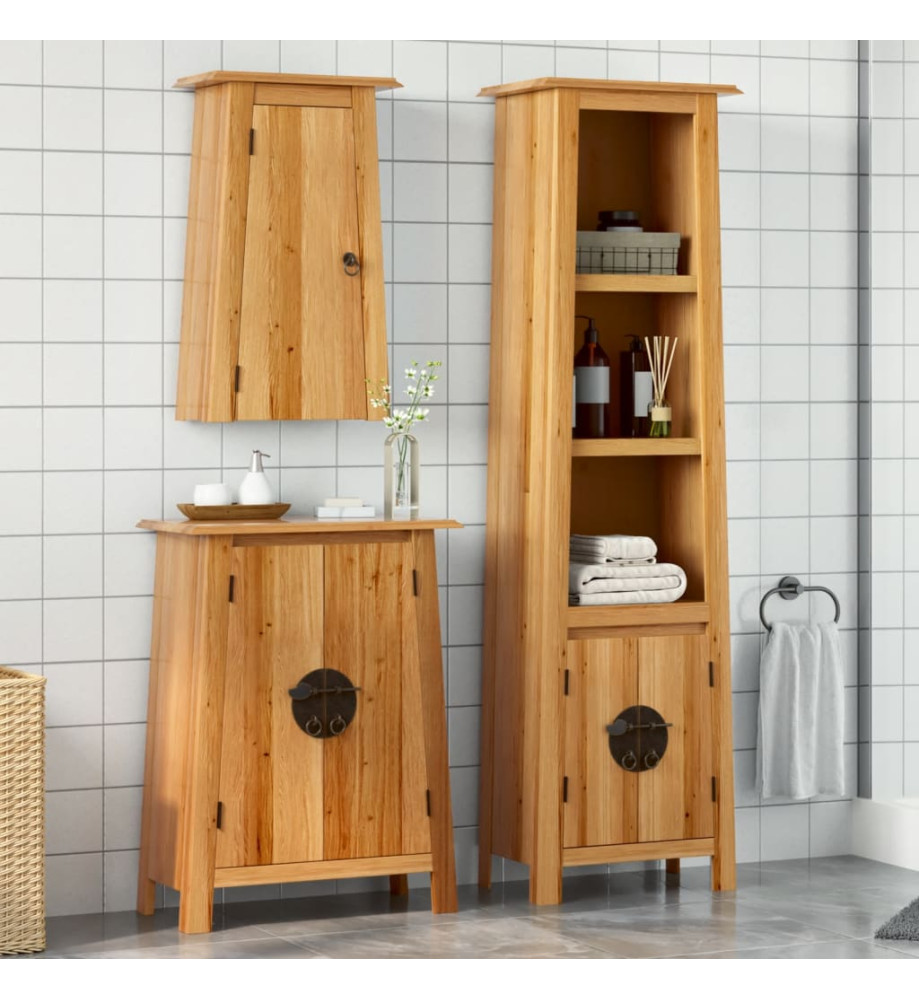 Ensemble de meubles de salle de bain 3 pcs bois de pin massif