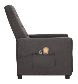 Fauteuil électrique de massage Gris foncé Tissu