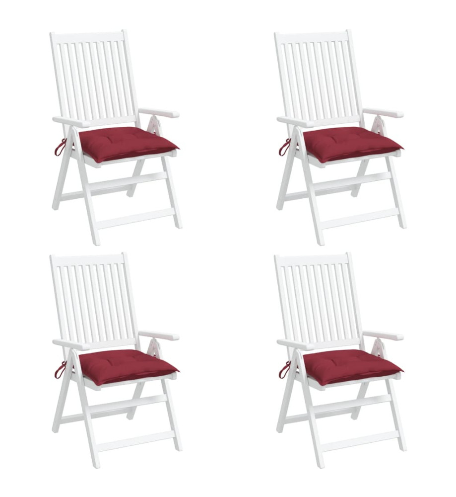 Coussins de palette lot de 4 rouge bordeaux 50x50x7 cm Coussins de palette lot de 4 rouge bordeaux 50x50x7 cm
