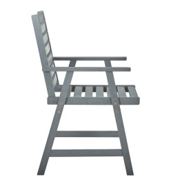 Chaises à dîner d'extérieur 2 pcs avec coussins Acacia massif