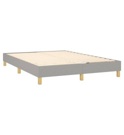 Lit à sommier tapissier avec matelas Gris clair 140x190cm Tissu