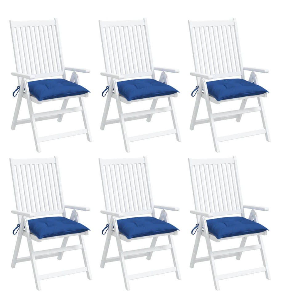 Coussins de palette lot de 6 bleu 50x50x7 cm tissu oxford Coussins de palette lot de 6 bleu 50x50x7 cm tissu oxford