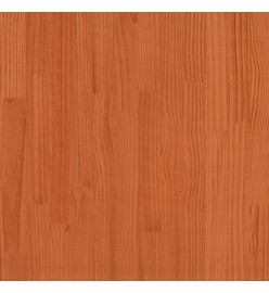 Salon de jardin 9 pcs marron cire bois de pin massif
