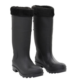 Bottes de pluie avec chaussettes amovibles noir taille 38 PVC