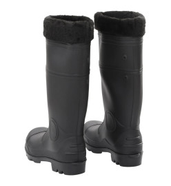 Bottes de pluie avec chaussettes amovibles noir taille 38 PVC