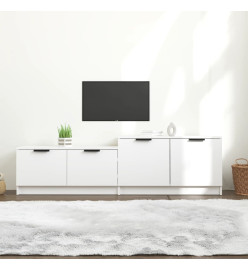 Meuble TV Blanc 158,5x36x45 cm Bois d'ingénierie