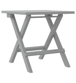 Chaise longue avec table gris bois massif d'acacia