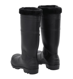 Bottes de pluie avec chaussettes amovibles noir taille 41 PVC