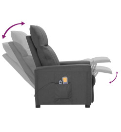 Fauteuil électrique de massage Gris foncé Tissu