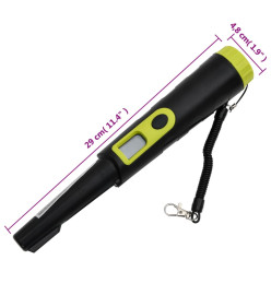 Détecteur de métaux pinpointer avec écran LCD noir et jaune