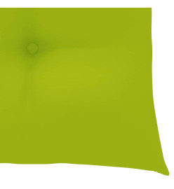 Chaises de jardin 8 pcs avec coussins vert vif Teck solide