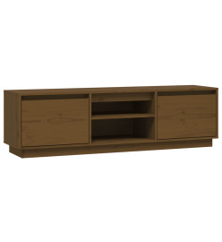 Meuble TV Marron miel 140x35x40 cm Bois de pin massif