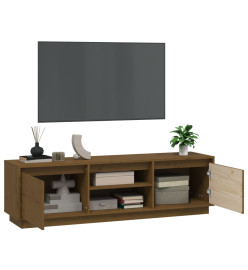 Meuble TV Marron miel 140x35x40 cm Bois de pin massif