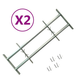 Grilles réglables de sécurité de fenêtres 2 pcs 1000-1500 mm