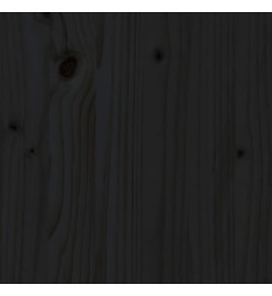 Cadre de lit avec tête de lit noir 160x200cm bois de pin massif