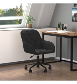 Chaise pivotante de bureau Noir Velours