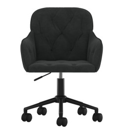 Chaise pivotante de bureau Noir Velours