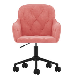 Chaise pivotante de bureau Rose Velours