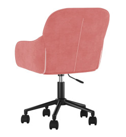 Chaise pivotante de bureau Rose Velours