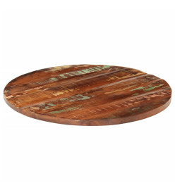 Dessus de table Ø 80x1,5 cm rond bois massif de récupération