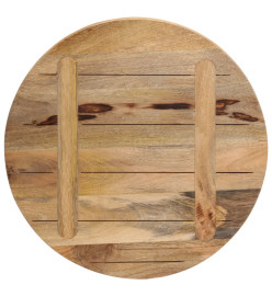 Dessus de table Ø 50x1,5 cm rond bois massif de manguier brut