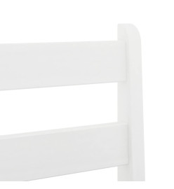 Chaises de bar 2 pcs blanc bois de pin solide