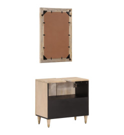 Ensemble de meubles salle de bain 2 pcs bois de manguier massif