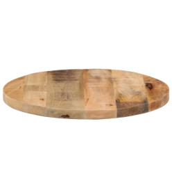 Dessus de table Ø 40x1,5 cm rond bois massif de manguier brut