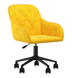 Chaise pivotante de bureau Jaune Velours