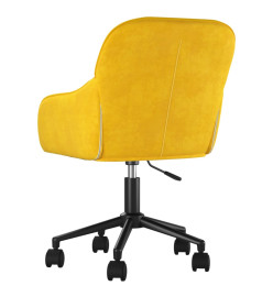 Chaise pivotante de bureau Jaune Velours