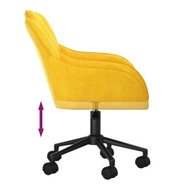 Chaise pivotante de bureau Jaune Velours