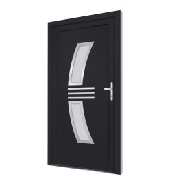 Porte d'entrée anthracite 108x200 cm PVC