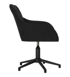 Chaise pivotante de bureau Noir Velours