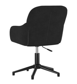 Chaise pivotante de bureau Noir Velours