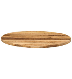 Dessus de table Ø 80x1,5 cm rond bois massif de manguier brut