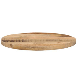 Dessus de table Ø 60x1,5 cm rond bois massif de manguier brut