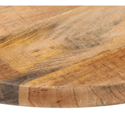 Dessus de table Ø 60x1,5 cm rond bois massif de manguier brut