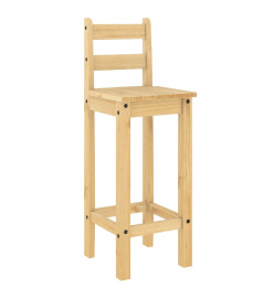 Chaises de bar 2 pcs bois de pin solide