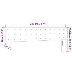 Têtes de lit 2 pcs Gris 100x5x78/88 cm Similicuir