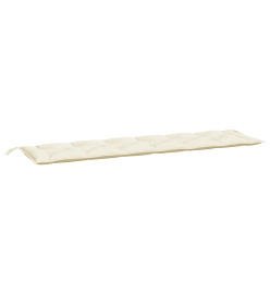 Coussin de banc de jardin crème 200x50x7 cm tissu oxford