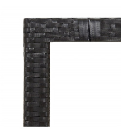 Ensemble à manger de jardin coussins 7pcs Noir Résine tressée