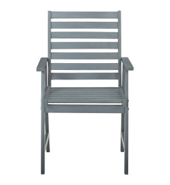 Chaises à dîner d'extérieur 2 pcs avec coussins Acacia massif
