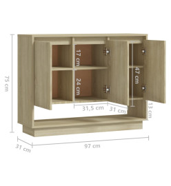 Buffet Chêne sonoma 97x31x75 cm Aggloméré