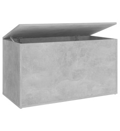 Coffre de rangement Gris béton 84x42x46 cm Bois d'ingénierie