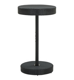 Table de jardin Noir 60,5x106 cm Résine tressée
