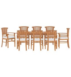 Ensemble à manger de jardin 9 pcs Bois de teck solide